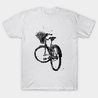 Bicycle with Flower in Basket T-Shirt